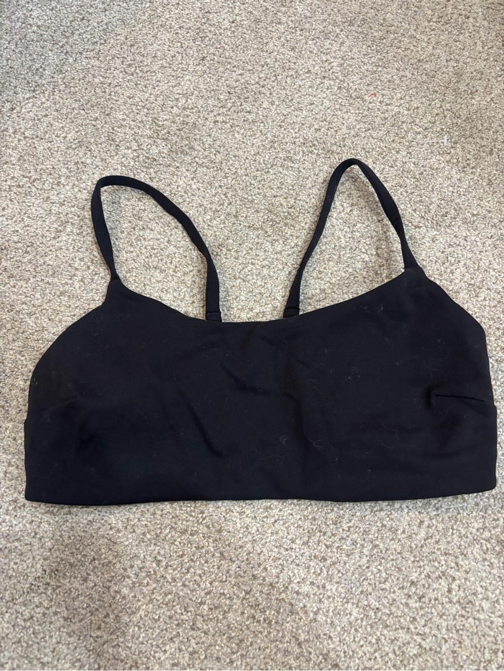 lululemon Wunder Train Strappy Racer Bra Black Light Support Athleisure Size 8 - Picture 9 of 9